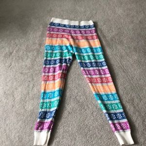 Cozy rainbow snowflake leggings! Never worn